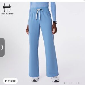 Figs Isabel Women's Wide Leg Blue Pants